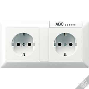 Wandcontactdoos beschermingscontact 16 A 250V wandgoot wit VVE=5