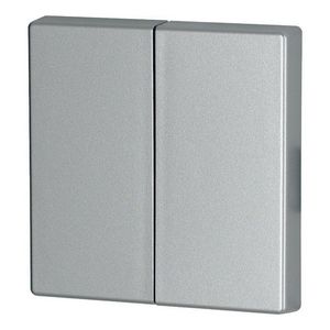 Schakelwip 2-voudig, mat zonder LED, zilver Eaton