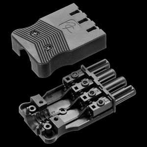 Steker vlak 4-polig 1,5mm² female zwart (AC166 GBUF/ 415 zw) VVE=10