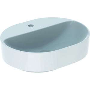 VariForm Opzetwastafel ellips 50x40cm met kraangat zonder overloop wit