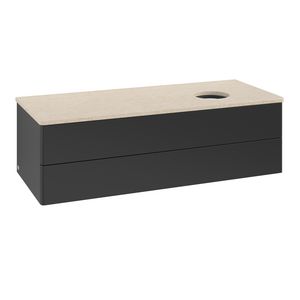 Wastafelonderkast Antao 1200x360x500mm Black Matt Lacquer K23013PD