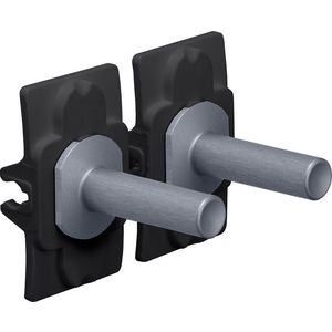 Niko Toggle set tweevoudige schakelfuncties, alu blue grey