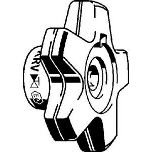 Draaiwiel 60 kunststof/antraciet RAL7016