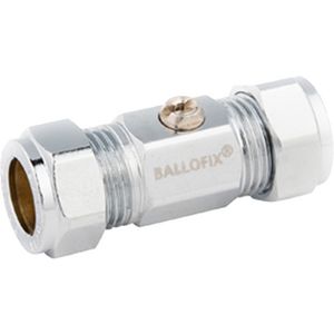 Kogelkraan Ballofix chroom knel 15mm k