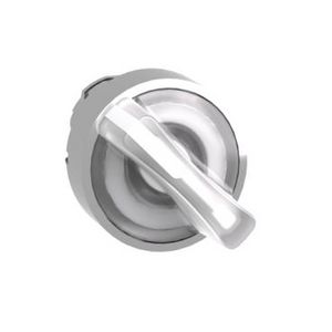 Kop voor verlichte keuzeschakelaar 2 standen Ø22mm Wit