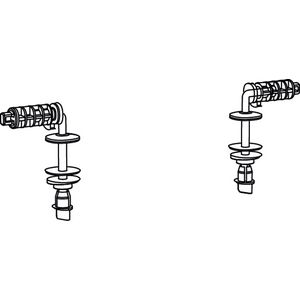 Scharnierpaar tbv WC-zitting 006031 006071 RVS