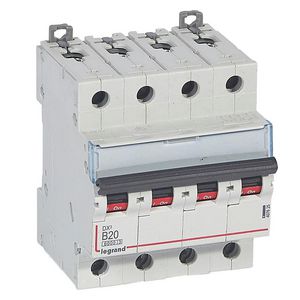 Installatieautomaat DX³ 6000A/10kA 4-polig B-karakteristiek 20