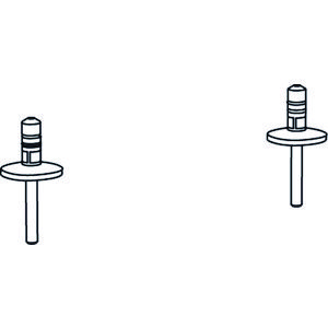 Scharnierset voor WC-zitting 006379, 006051, 006059 Edelstaa