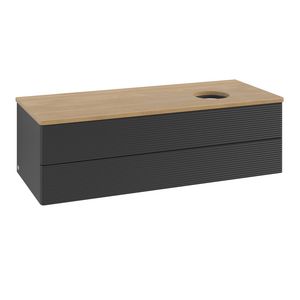Wastafelonderkast Antao 1200x360x500mm Black Matt Lacquer K23111PD