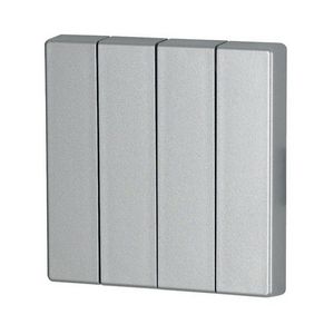 Schakelwip 4-voudig, mat zonder LED, zilver Eaton
