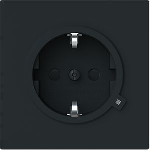Wandcontactdoos randaarde cpl LED inb art-matzwart Safety+ (20 EUCBL-45M)
