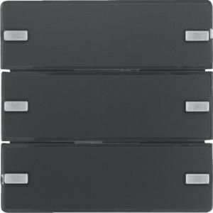 Drukknop opzetmodule 3-v tekstv. berker Q.1/Q.3/Q.7 antraciet