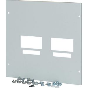 XE-XF Frontplaat uitsnede Trip-Unit 2xNZM1 gevent. 4P vast