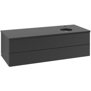 Wastafelonderkast Antao 1200x360x500mm Black Matt Lacquer K23150PD