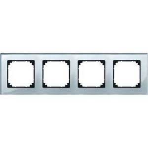 Afdekraam M-Elegance 4-voudig Glas Diamantzilver Systeem M