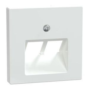 Systeem M CENTRAALPLAAT rj45 2-voudig ACTIEF WIT schuin