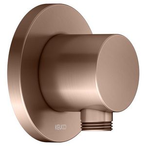 Slangaansl./DN 15 rond m/ terugstroombeveiliging roodgoud g