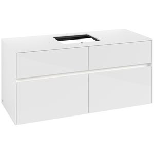 Wastafelonderkast Collaro 1200x548x500mm Glossy White C128B0DH