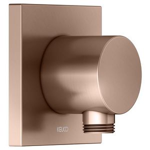 Slangaansl/DN 15/vierkant m/terugstroombeveiliging roodgoud