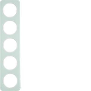 Afdekraam 5-v berker R.1 Glas polarwit