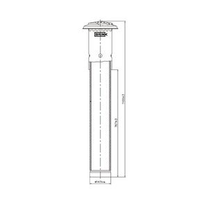 Vent.doorvoerset d125 mm zwart