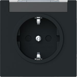 Wandcontactdoos randaarde clips inb art-matzwart Safety+ (20 EUCNB-45M)