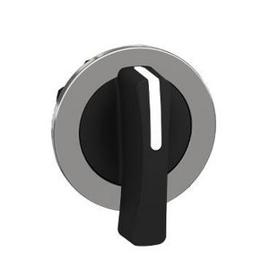 Flush mounted black selector switch head long handle 3-pos