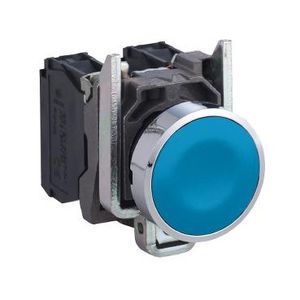 Drukknop Verzonken Terugvering 22mm 1NO Ongemarkeerd Blauw