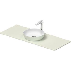 SIVIDA #268015 wastafelblad incl. opzetkom buitenzijde lichtgroen mat binnenzijde wit mat 1280mm
