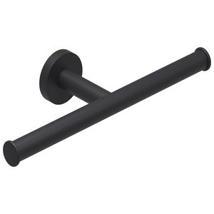 Toiletrolhouder dubbel mat zwart