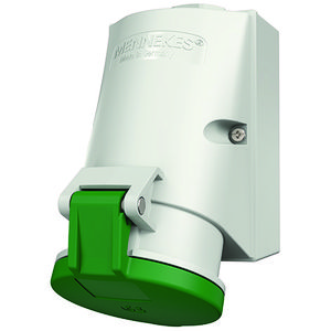 Wandcontactdoos 32A 4-polig  10H 50V 100-300Hz IP44