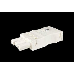 Steker 3-polig female wit (AC166 GBUPF/ 3 w) VVE=200