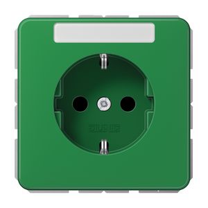 Wandcontactdoos CD-univ. groen besch.ct slagv tekstv