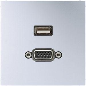 Afdekking aluminium voor USB/VGA LS VVE=10
