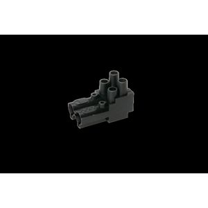 Steker 2-polig female zwart (AC166-A BUD/ 2 zw) VVE=250
