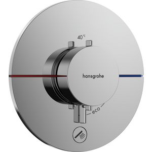 Comfort S thermostaat afbouwdeel tbv inbouw voor 1 functie en extra uitgang chroom