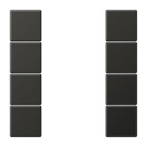 Tastafdekking compleet 4-voudig LS antraciet KNX