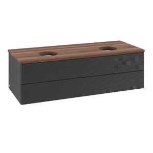 Wastafelonderkast Antao 1200x360x500mm Black Matt Lacquer K24112PD
