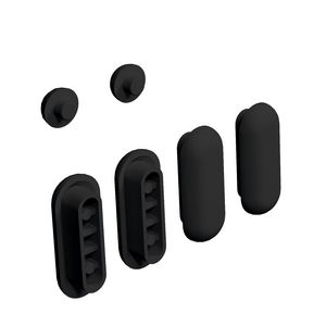 Set 4 zitting buffer+2 deksel buffers zwart CL/1057.4002