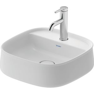 Zencha #237442 Opzetwastafel wit Zijdemat 420mm geslepen met kraangat
