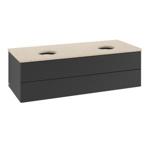 Wastafelonderkast Antao 1200x360x500mm Black Matt Lacquer K24113PD