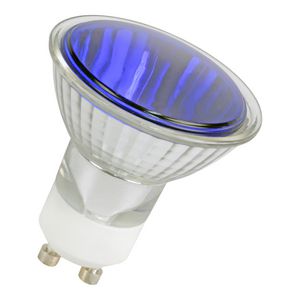 Hoogvolt halogeenreflectorlamp GU10 PAR16 230V 50W 25D blauw
