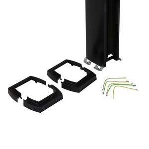 Energiezuil 2 compartiment 80mm 3,90M zwart