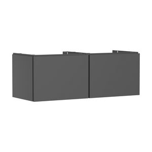 Badmeubel Xilesa E 1375/550 2 lade waskom/opzetwastafel Slate Matt Grey