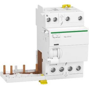Aardlekblok 3-polig + Nul 25A 30mA Type A Acti9 Vigi iCG40