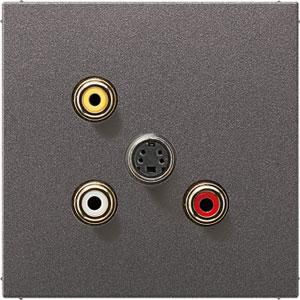 Afdekking antraciet voor Audio/(S)Video LS