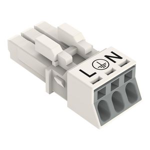 Female 3-polig Cod. A wit 890-223 VVE=50