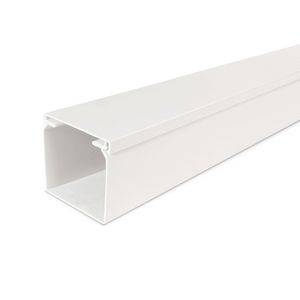 Lengte a 2m. kabelkanaal 90x60mm wit folieverpakt