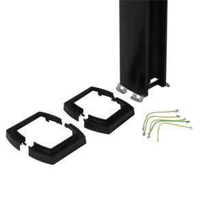 Energiezuil 2 compartiment 80mm 2,70M zwart
