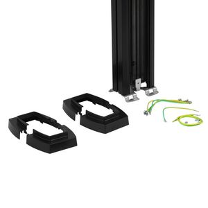 Energiezuil 1 compartiment 80mm 2,70M zwart